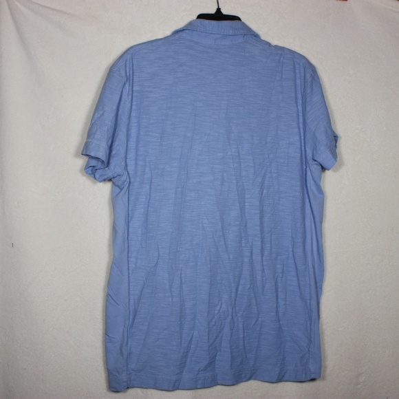 Calvin Klein Jeans Men's Shirt Light Blue Large Pullover Short Sleeve Collared - Picture 6 of 8